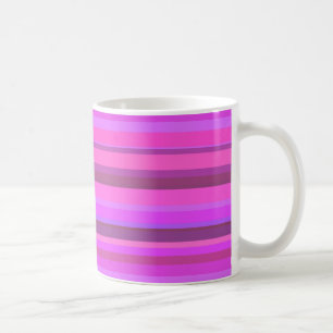 Pink horizontal stripes coffee mug
