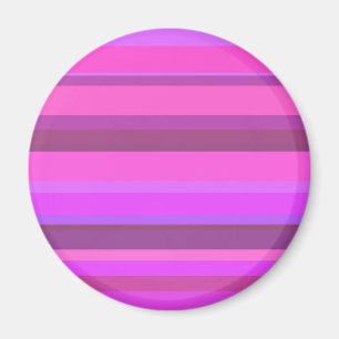 Pink horizontal stripes magnet