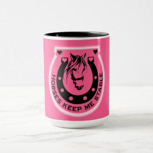 Pink Horseback Rider Mug