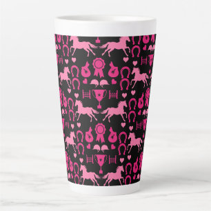 Pink Horseback Riding  Latte Mug