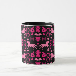 Pink Horseback Riding Mug