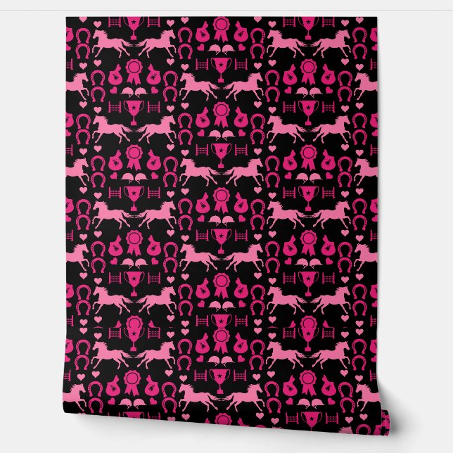Pink Horseback Riding  Wallpaper (Unrolling)