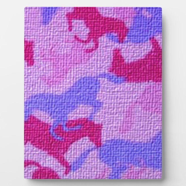Pink Horses Canvas Plaque (Front)