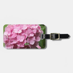 Pink Hortensia Luggage Tag