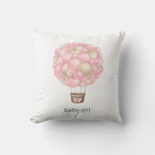 Pink Hot Air Balloon Cushion