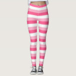 Pink, Hot Pink, and White Stripes Leggings<br><div class="desc">Abstract digital art of pink,  hot pink,  and white stripes.</div>