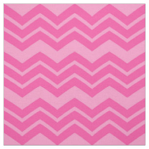 Pink Hot Pink Zigzag Chevron Pattern Design Fabric