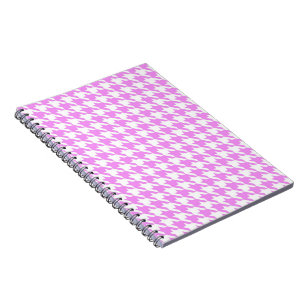 Pink Houndstooth Notebook