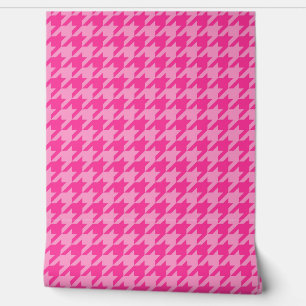 Pink Houndstooth Plaid Check Wallpaper