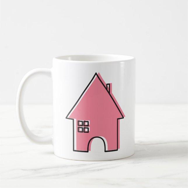 Pink House coffee mug (Left)