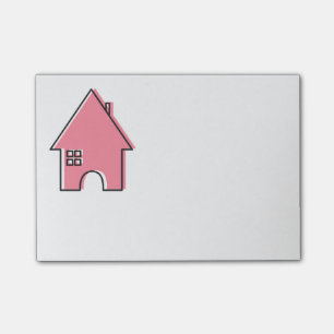 Pink House customisable Realtor Post-It Notes