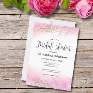 Pink Hues Bridal Shower  Invitation