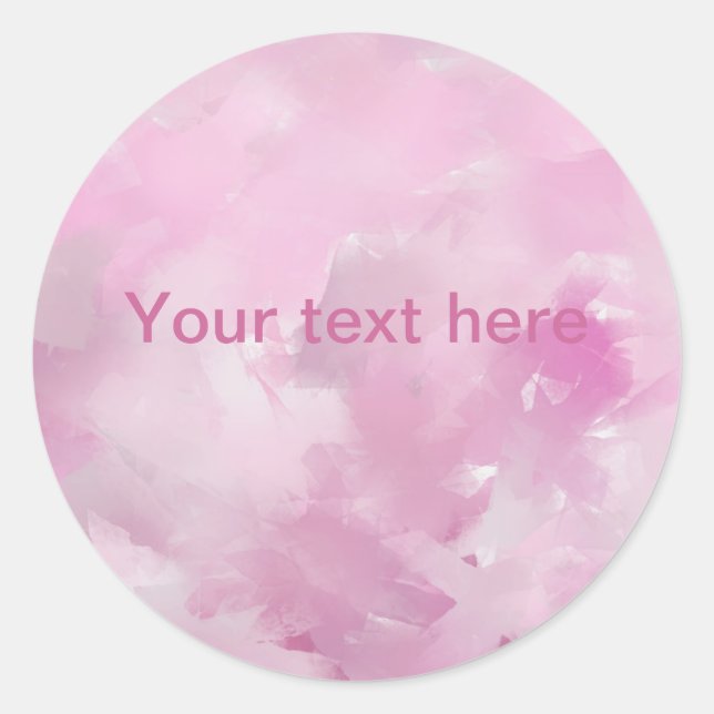 Pink hues classic round sticker (Front)