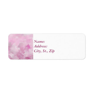 Pink hues return address label