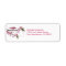 Pink Hummingbird and Flowers Return Address Labels