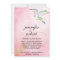 Pink Hummingbird Watercolor Wedding Invitation