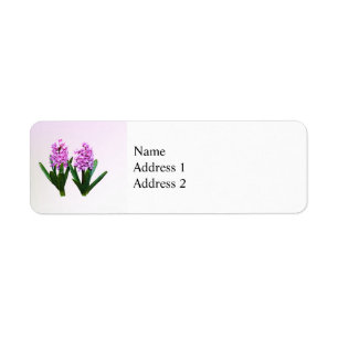 Pink Hyacinth Duo Return Address Label