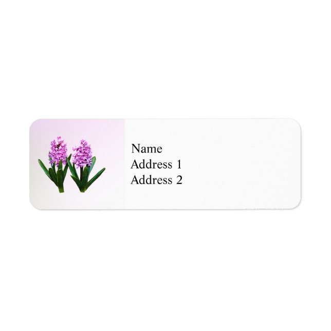 Pink Hyacinth Duo Return Address Label (Front)