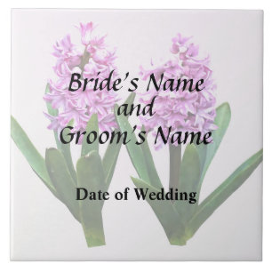 Pink Hyacinth Duo Wedding Products Ceramic Tile