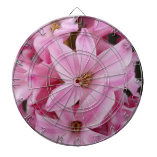 pink hyacinth flower dartboard