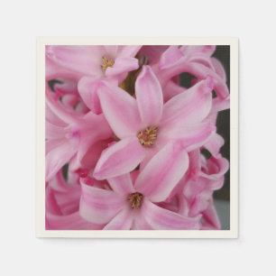 pink hyacinth flower napkin