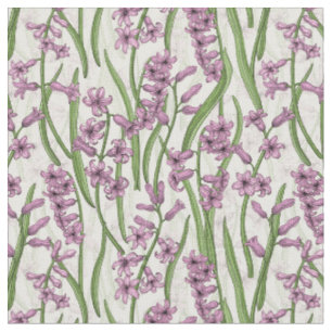 Pink Hyacinth flowers on natural white Fabric