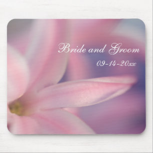 Pink Hyacinth Flowers Wedding Mouse Pad