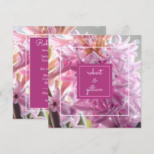 Pink Hyacinth Wedding Invitation