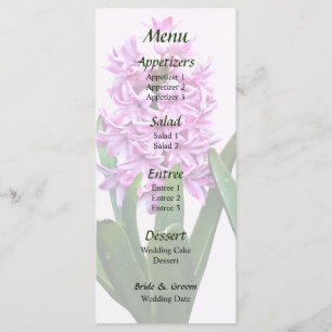 Pink Hyacinths Duo Wedding Menu