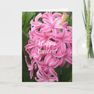 Pink Hyacinths Happy Easter Greeting Cards