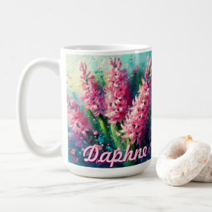 Pink Hyacinths Hyacinth Floral Personalized Coffee Mug