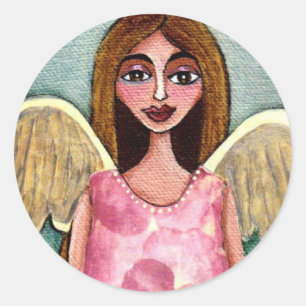 Pink Hydrangea Angel - stickers
