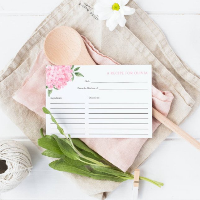 Pink Hydrangea Bloom Recipe Card (Creator Uploaded)