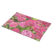 Pink Hydrangea Blooms Floral Placemat (On Table)