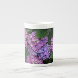 Pink Hydrangea Bone China Mug