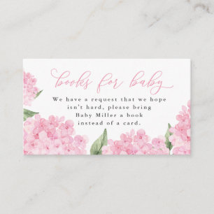 Pink Hydrangea Book Request Enclosure Card