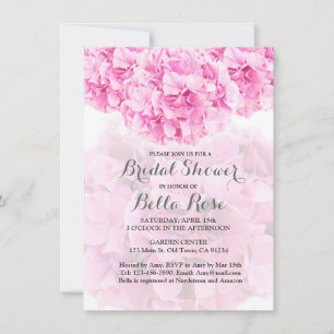 Pink Hydrangea Bridal Shower invitation hydrangea1