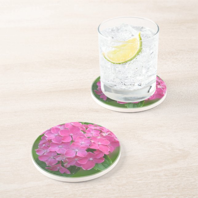 Pink Hydrangea Coaster (Side)