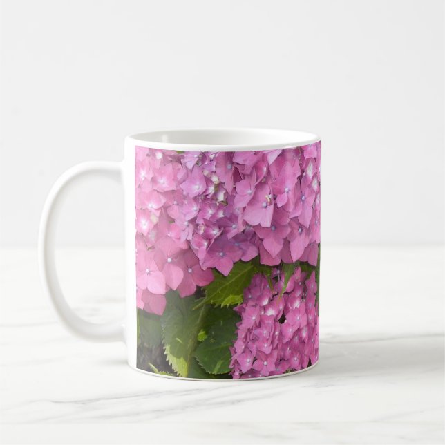Pink Hydrangea Coffee Mug (Left)