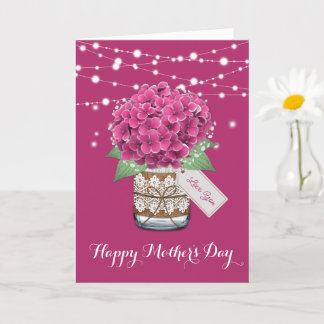 Pink Hydrangea Cute Floral Mother's Day Card