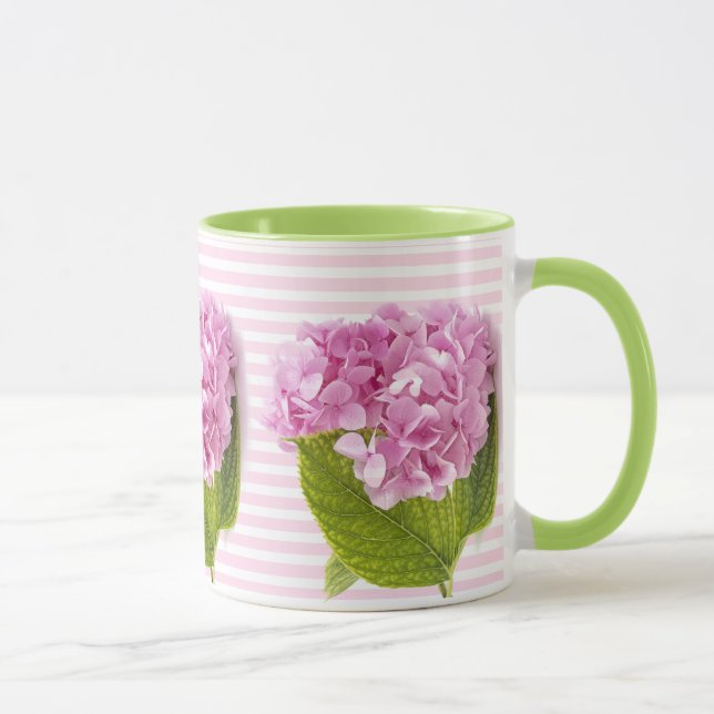 Pink Hydrangea Flower Mug (Right)