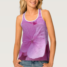 Pink Hydrangea Flower Women's Racerback Tank Top