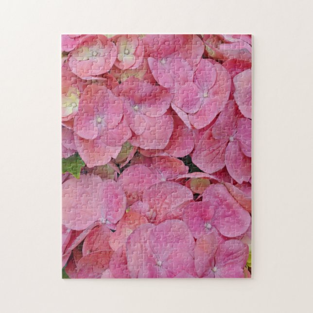 Pink Hydrangea Flowers Puzzle (Vertical)