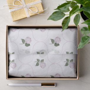 Pink Hydrangea Garden Floral Trellis Tissue Paper