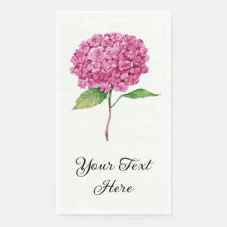 Pink Hydrangea Guest Towels Napkin