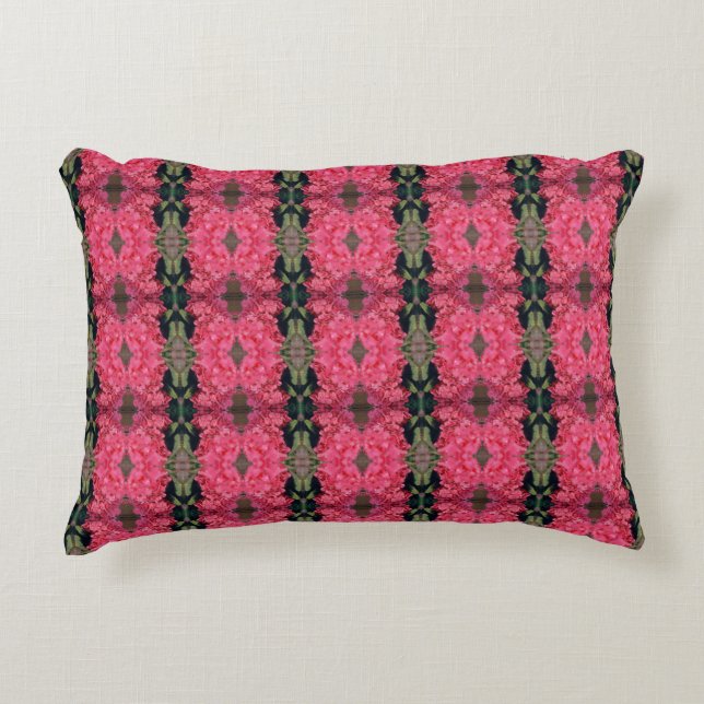 Pink Hydrangea Pattern Decorative Cushion (Front)