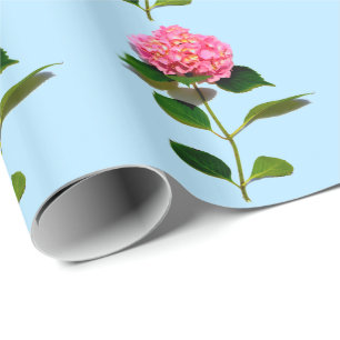 Pink Hydrangea pink floral pink flower Wrapping Paper