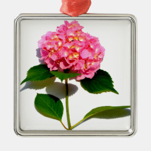 Pink hydrangea pink flower pink floral metal ornament