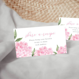 Pink Hydrangea Share a Recipe Insert Card