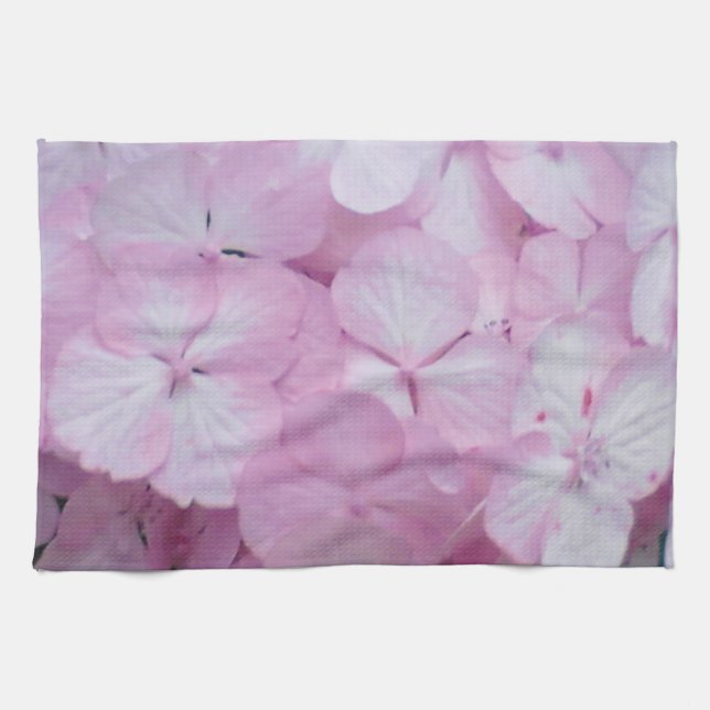 Pink Hydrangea Tea Towel (Horizontal)